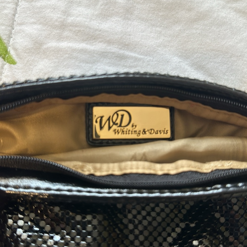 💖New Listing!! Vintage Whiting & Davis black mesh clutch - Picture 8 of 10